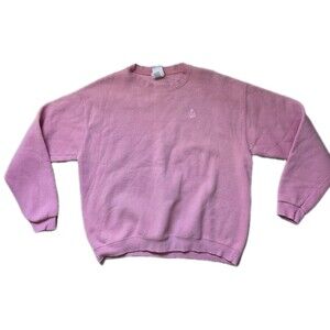 Vintage USA Olympic Crewneck Sweatshirt Pink Embroidered Logo Made USA Large GUC